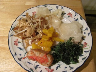 Okay, here’s a close up of that Japanese dinner. Photo: Betsy Kepes